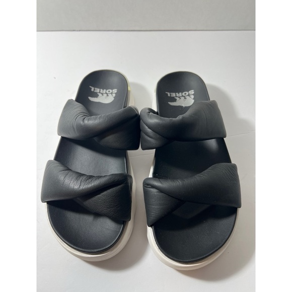 Sorel Black Slide Sandals - Picture 1 of 8